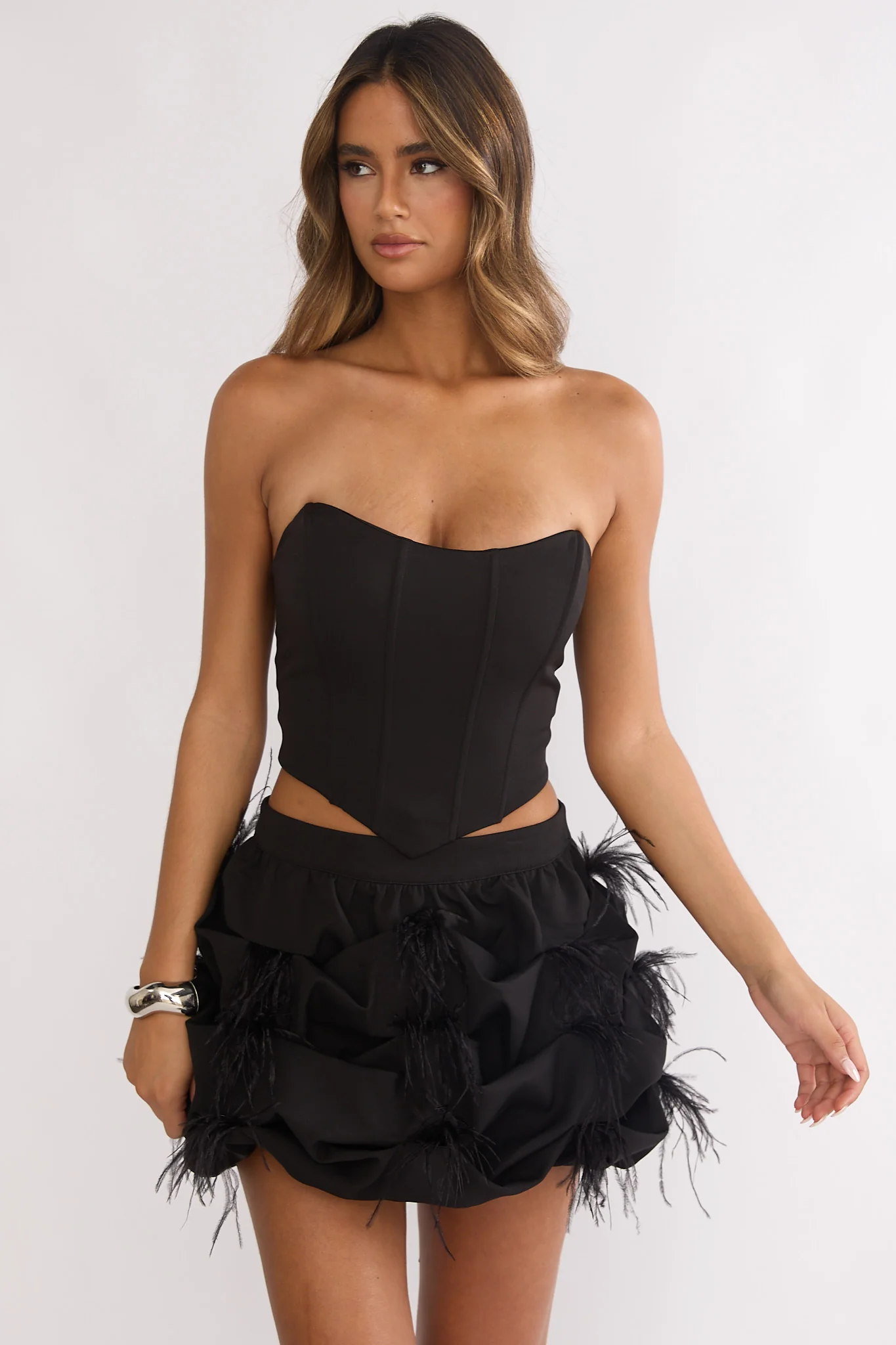 Alyra Structured Corset Top Black - Image 6