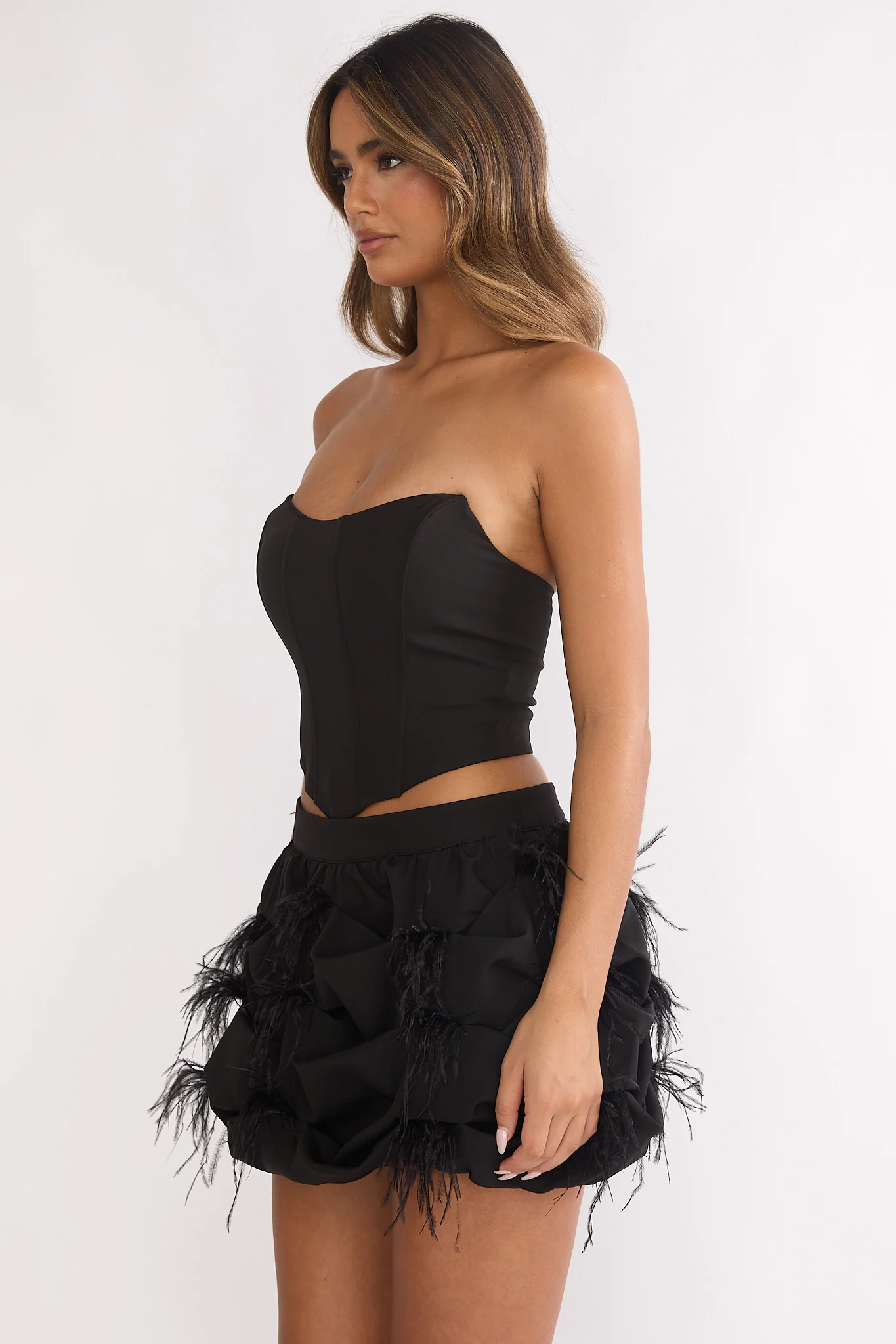 Alyra Structured Corset Top Black - Image 7