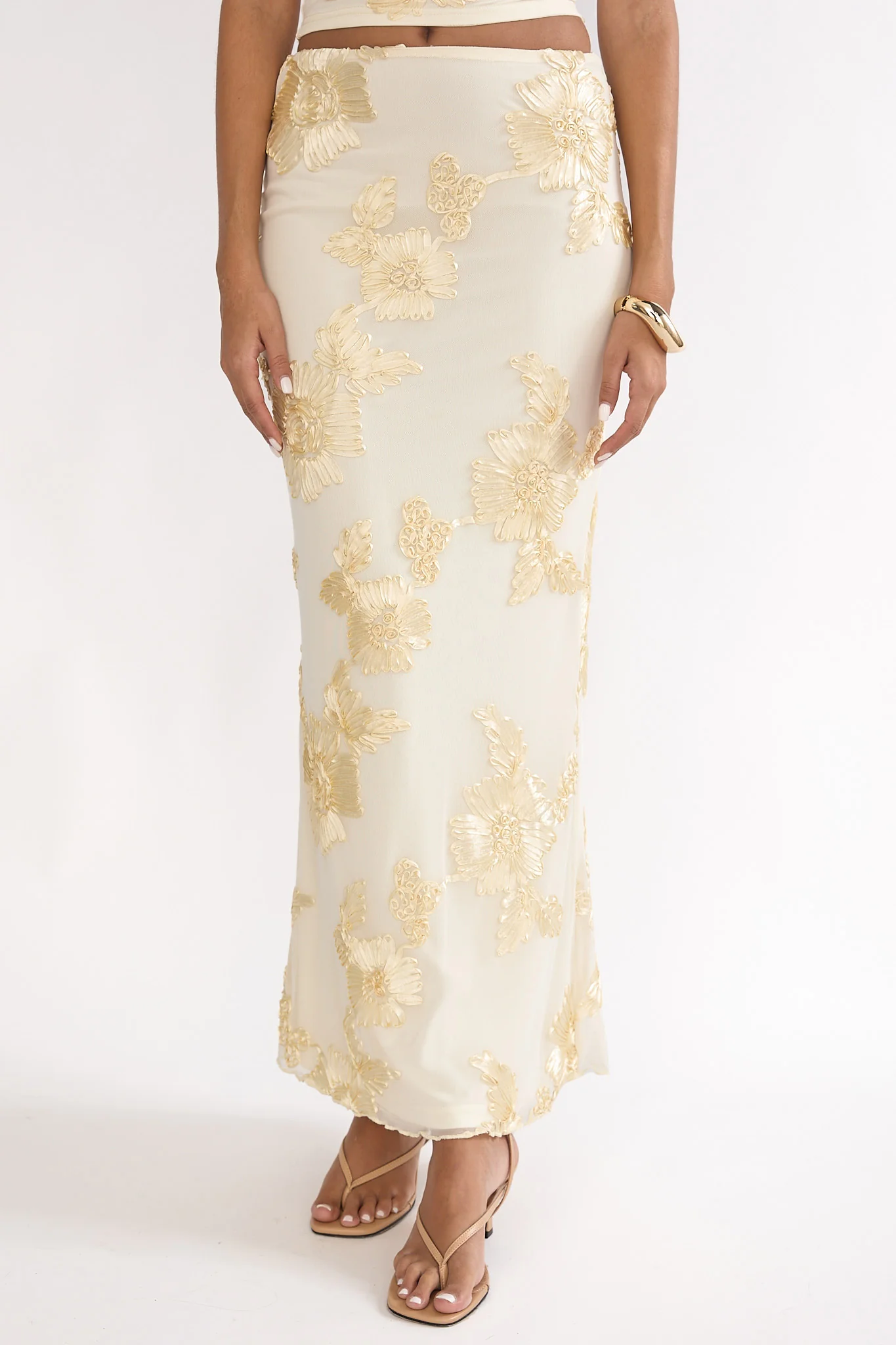 Golden Hours Maxi Skirt Embellished Yellow - Image 3