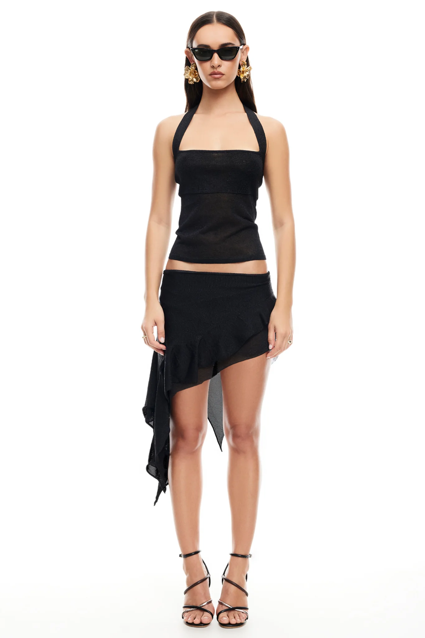 LIONESS Palisades Halter Top Onyx - Image 3