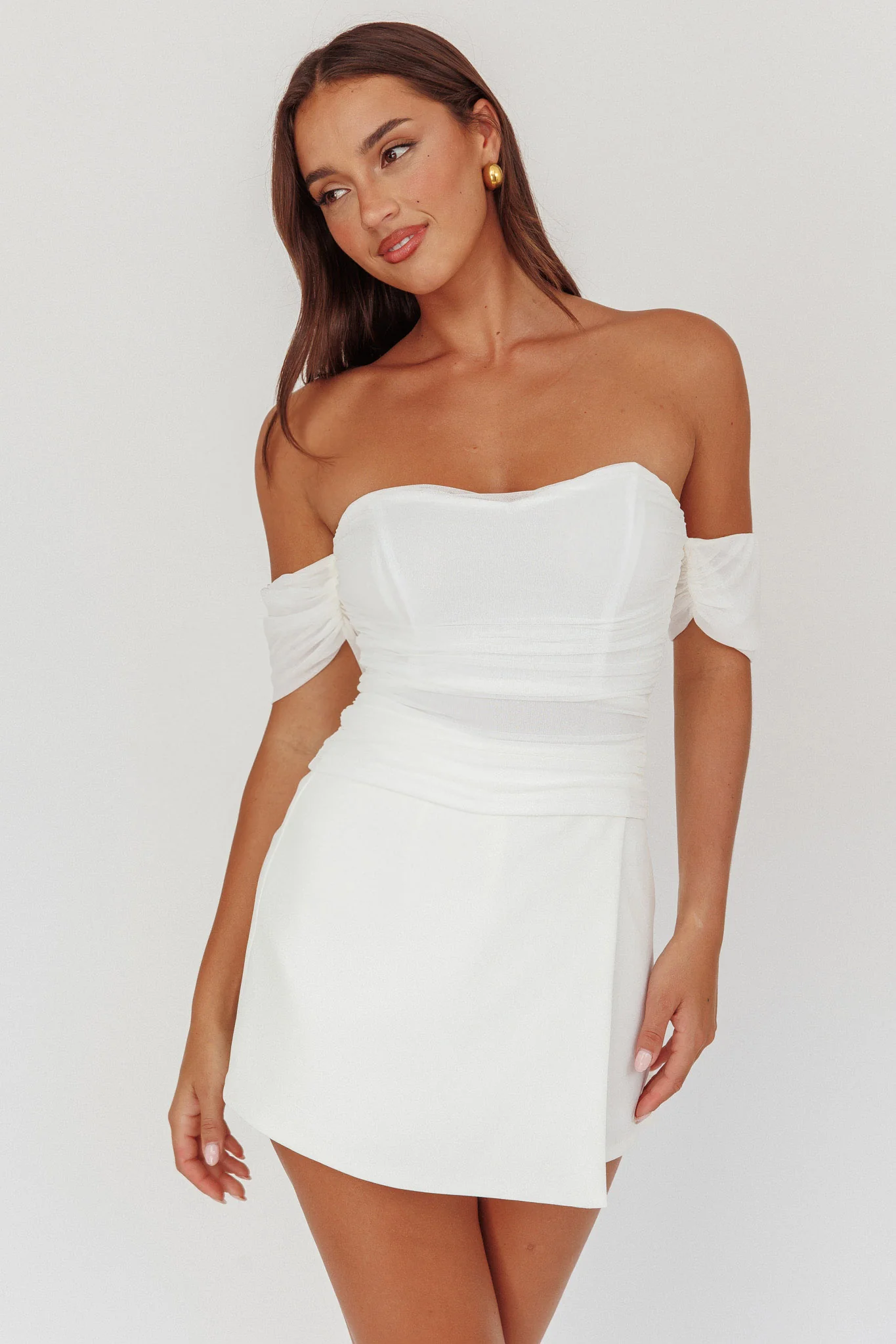 Melonie Off-Shoulder Top White - Image 5